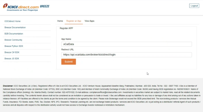 ICICIDirect Integration with xCalData icicipre2 1