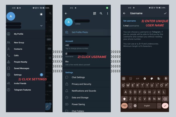 How to configure your Telegram username in xCaldata app. bot blog 1