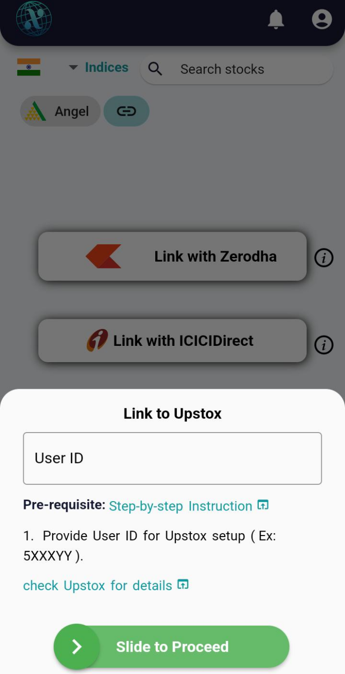 Upstox Integration with xCalData 7